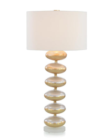 Pearlized Glass Orb Table Lamp - Maison Vogue