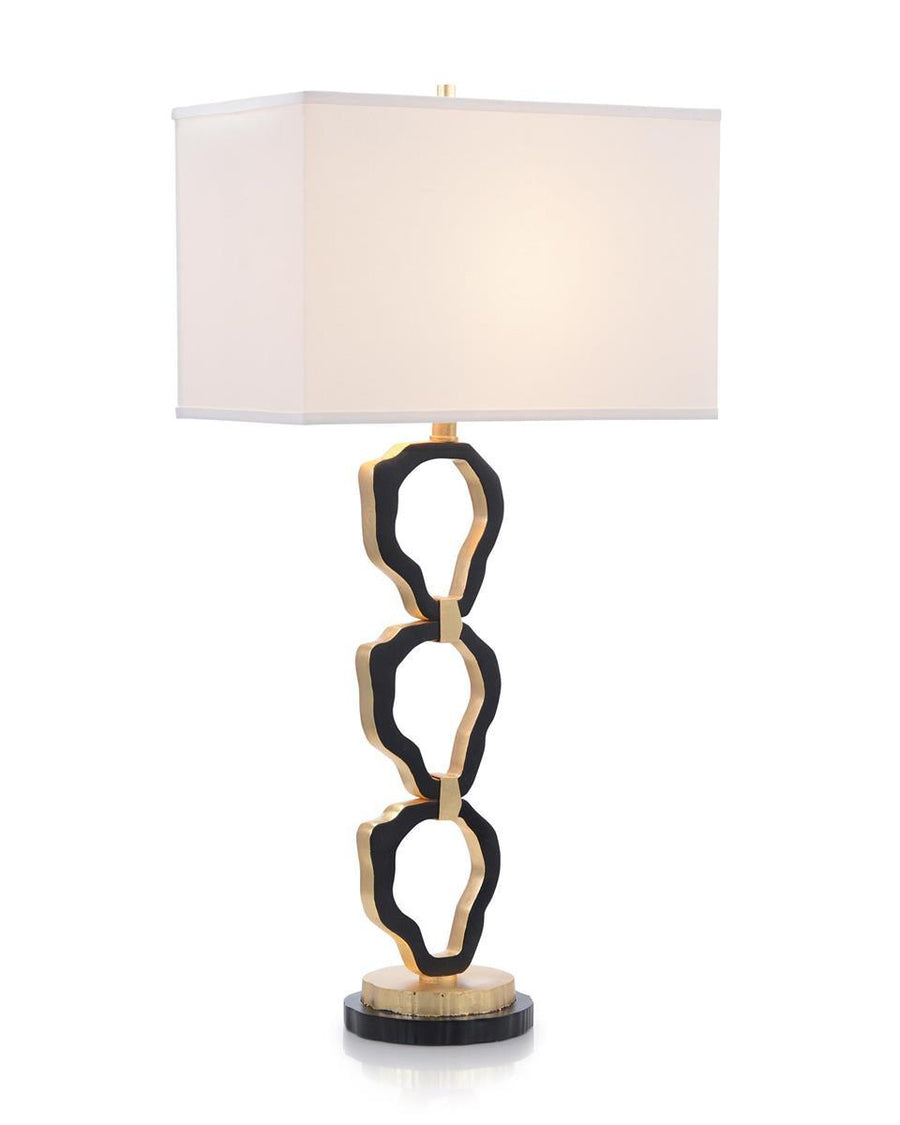 Organic Rings Black and Gold-Leaf Table Lamp - Maison Vogue