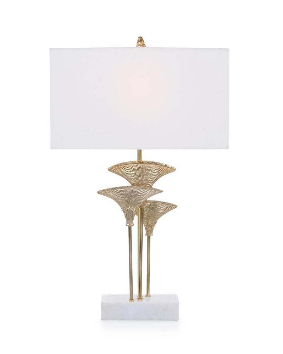 Brass Papyrus Leaves Table Lamp - Maison Vogue