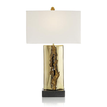 Gold Glass Geode Table Lamp - Maison Vogue
