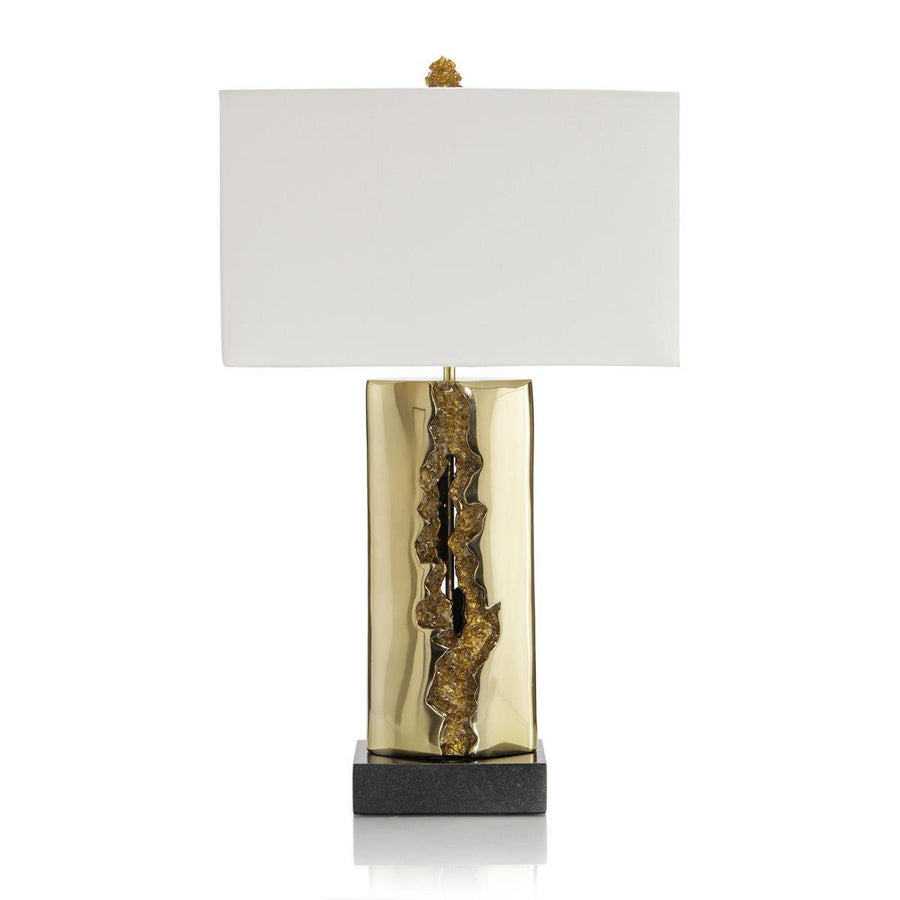Gold Glass Geode Table Lamp - Maison Vogue