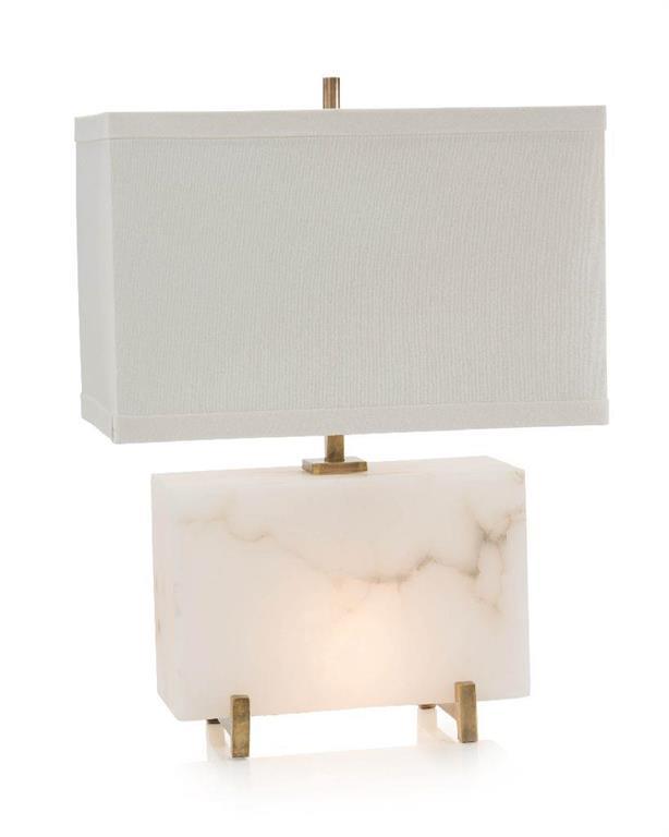 Alabaster Horizontal Block Table Lamp - Maison Vogue