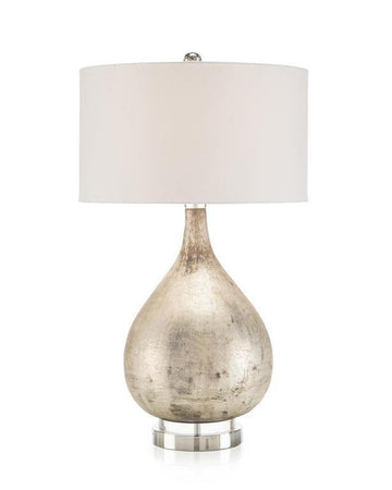 Table Lamp in Weathered Silver Finish - Maison Vogue