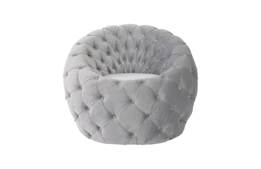 Egg Gray Velvet Chair - Maison Vogue
