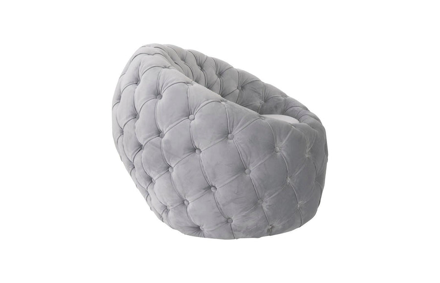 Egg Gray Velvet Chair - Maison Vogue