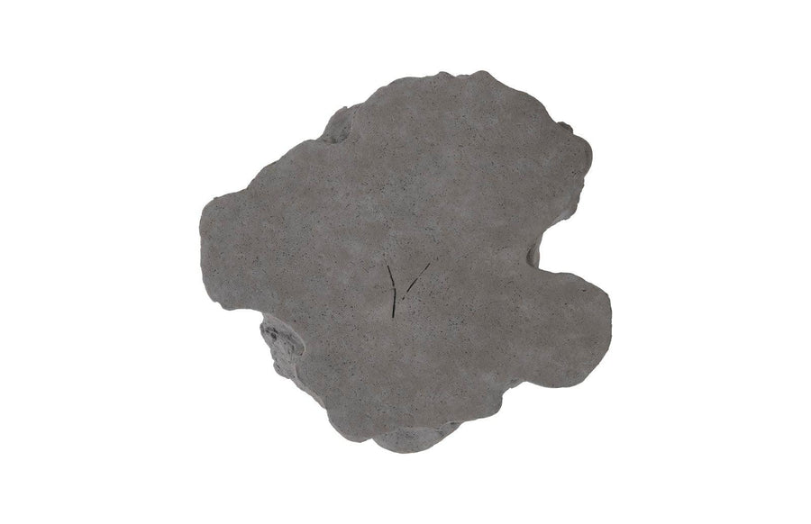 Log Charcoal Stone Side Table - Maison Vogue