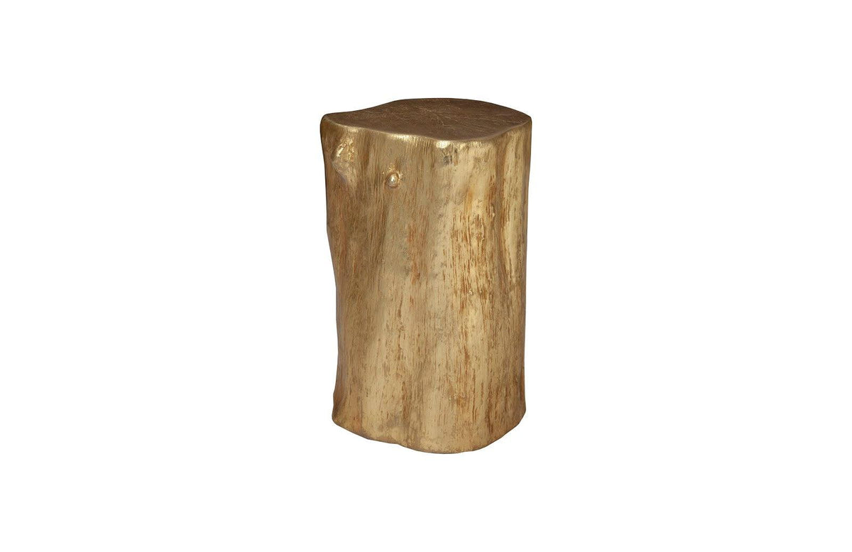 Log Small Gold Stool - Maison Vogue