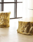 Log Small Gold Stool - Maison Vogue