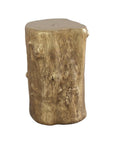 Log Small Gold Stool - Maison Vogue