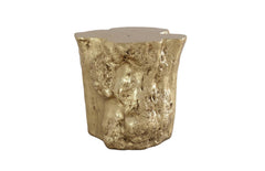 Log Side Table Gold Leaf - Maison Vogue