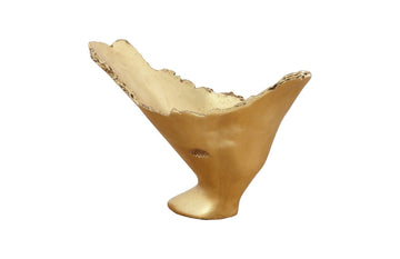 Burled Vase Gold Leaf - Maison Vogue