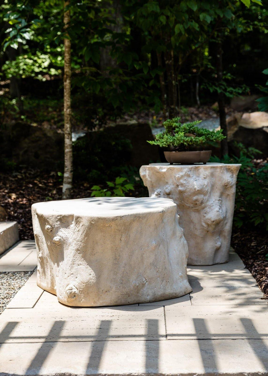 Log Side Table Roman Stone - Maison Vogue