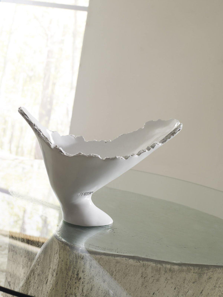 Burled Vase Glossy White - Maison Vogue