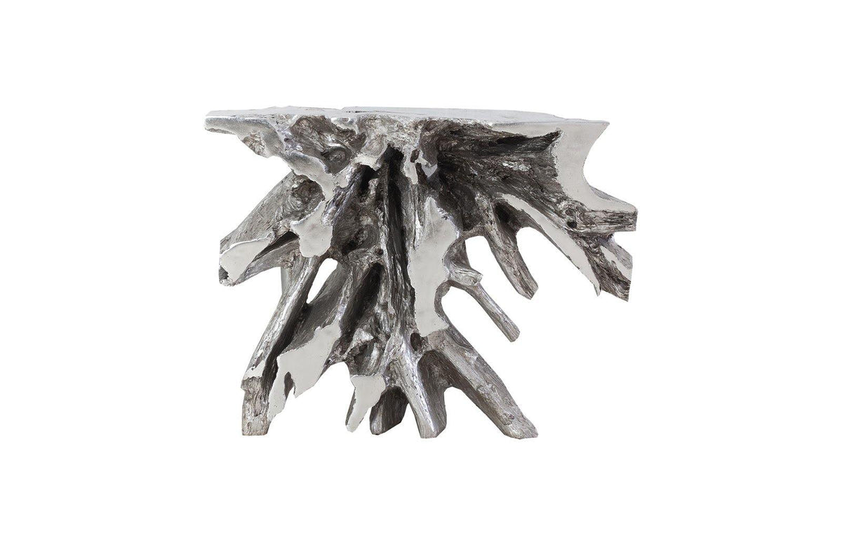 Luxe Freeform Console Table Silver Leaf - Maison Vogue