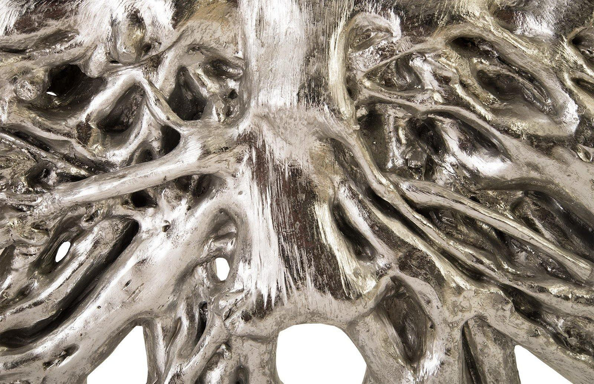 Square Root Console Table Silver Leaf - Maison Vogue