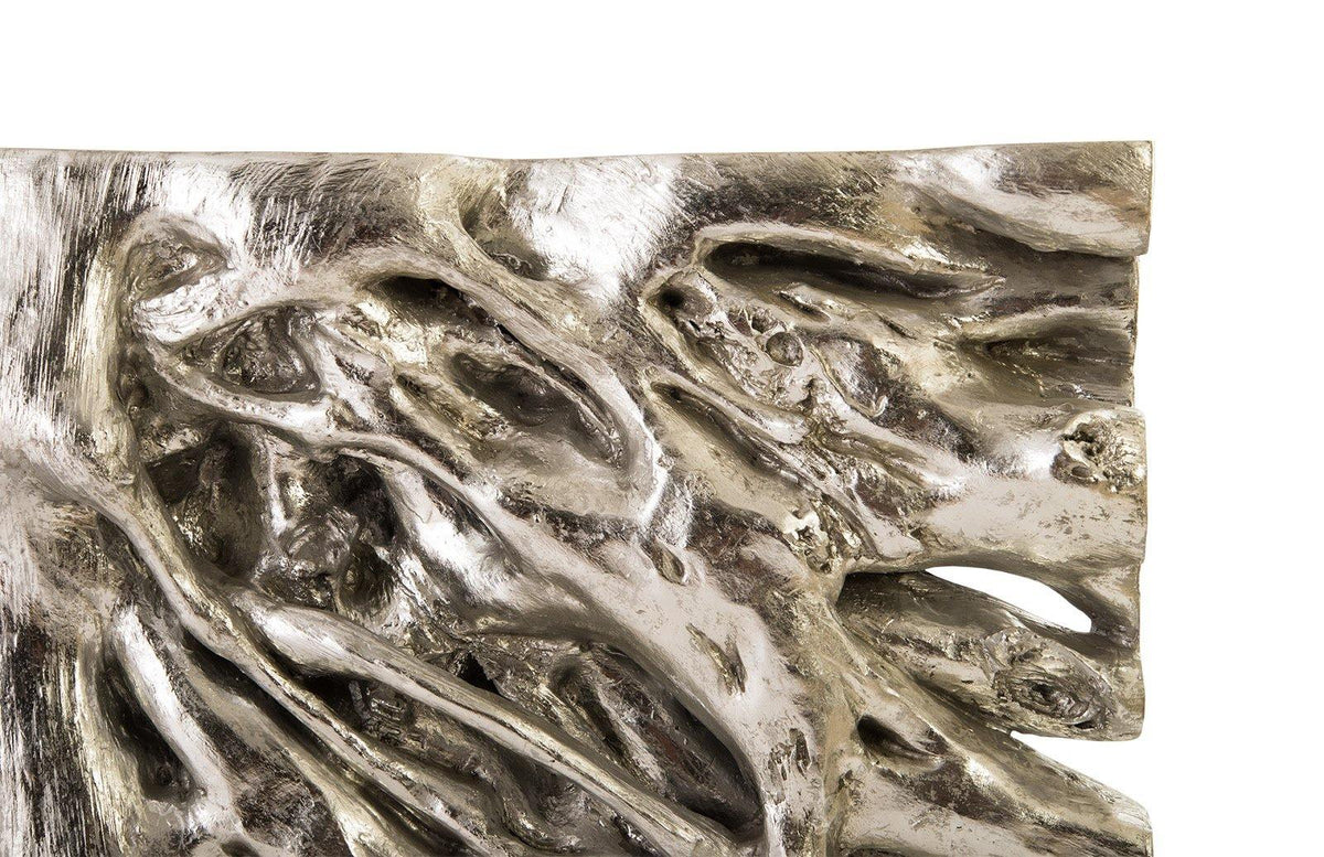 Square Root Console Table Silver Leaf - Maison Vogue