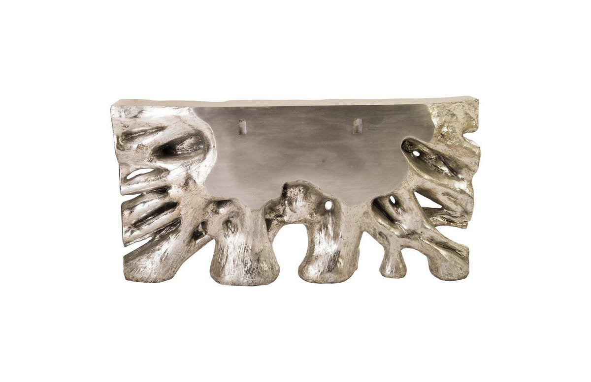 Square Root Console Table Silver Leaf - Maison Vogue
