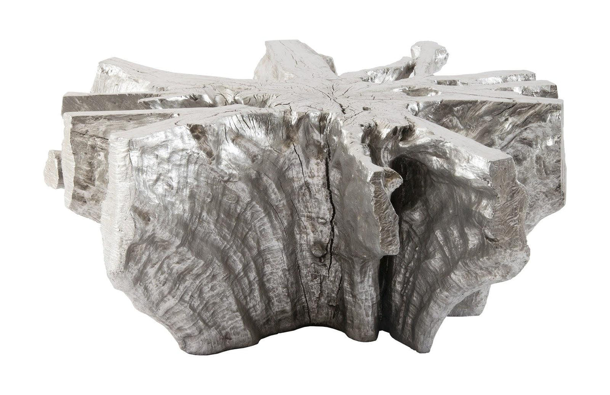 Dante Root Cast Coffee Table Silver Leaf - Maison Vogue