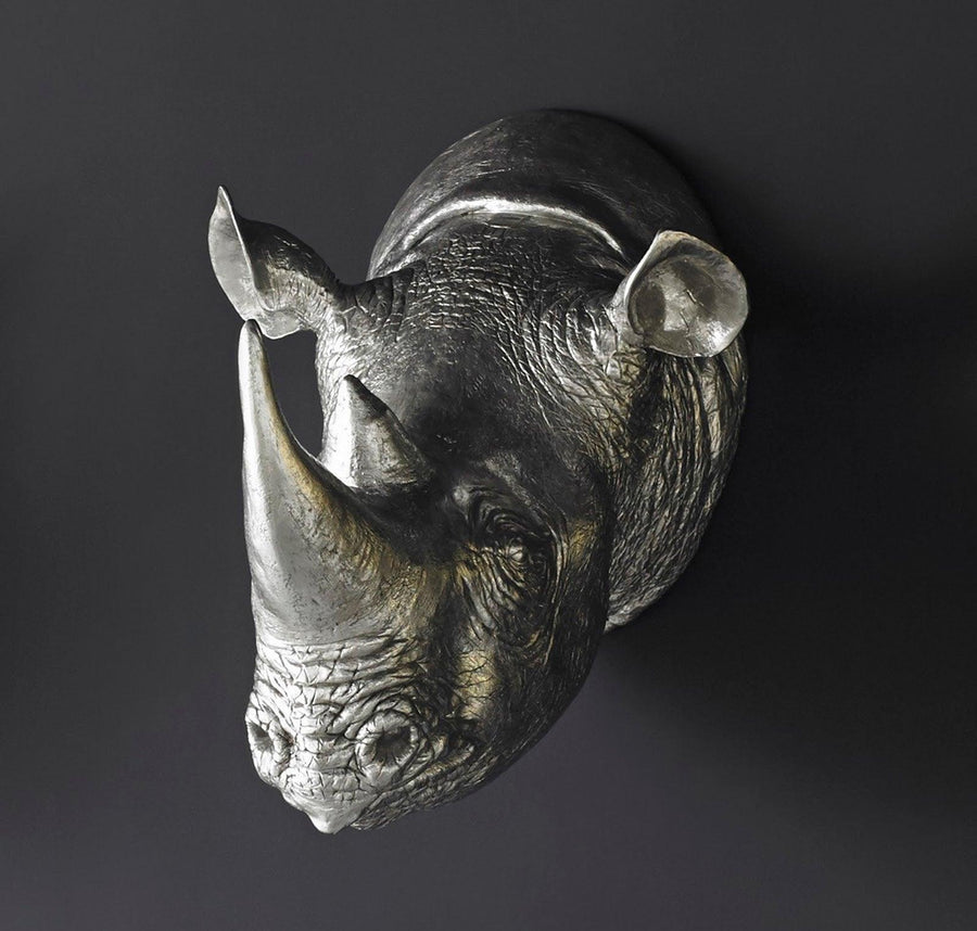Rhino Silver Wall Art - Maison Vogue
