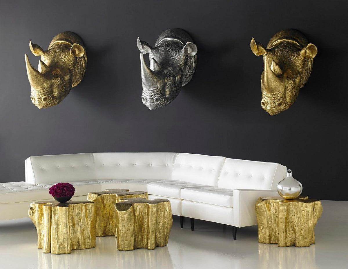 Rhino Silver Wall Art - Maison Vogue