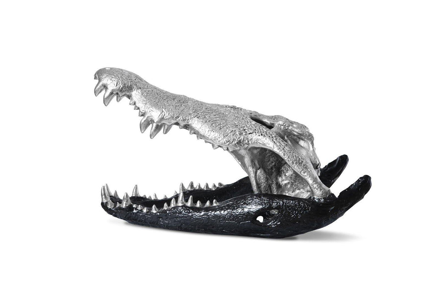Crocodile Skull Black/Silver Leaf - Maison Vogue