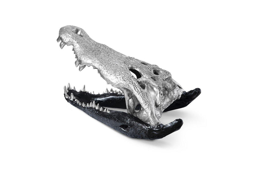 Crocodile Skull Black/Silver Leaf - Maison Vogue