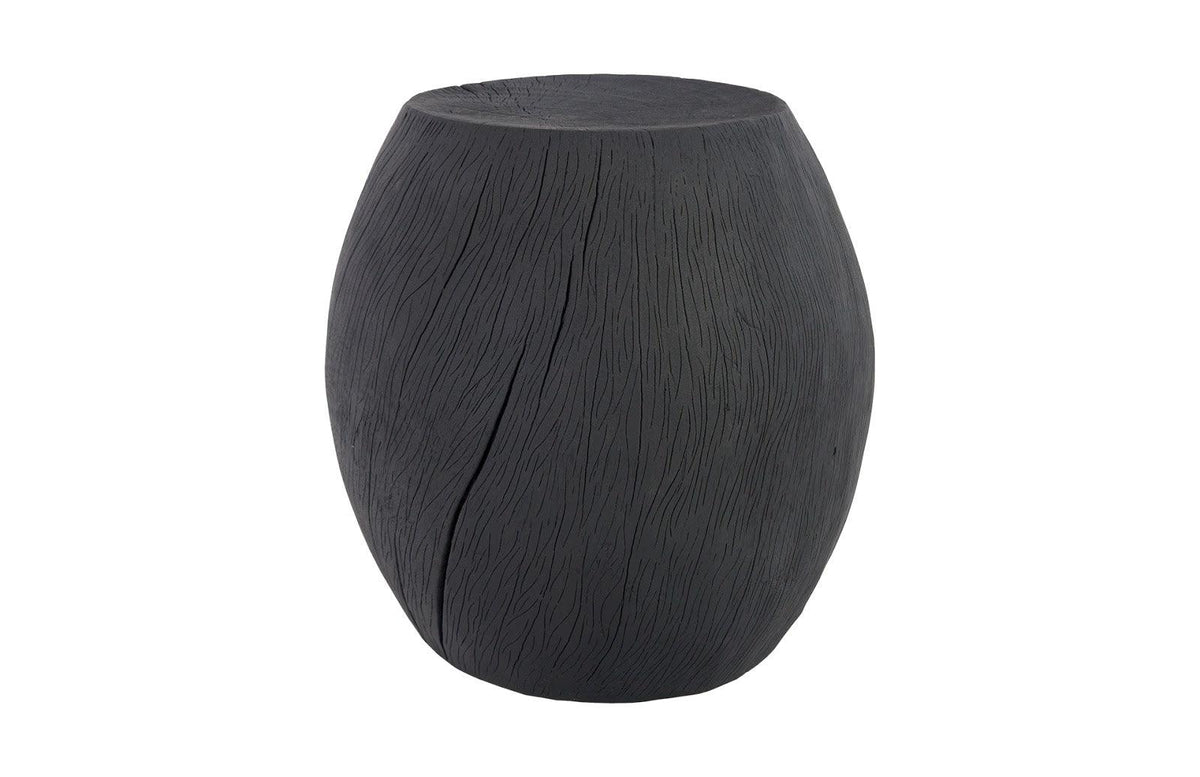 Drum Stool Resin, Charred - Maison Vogue