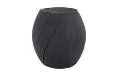 Drum Stool Resin, Charred - Maison Vogue