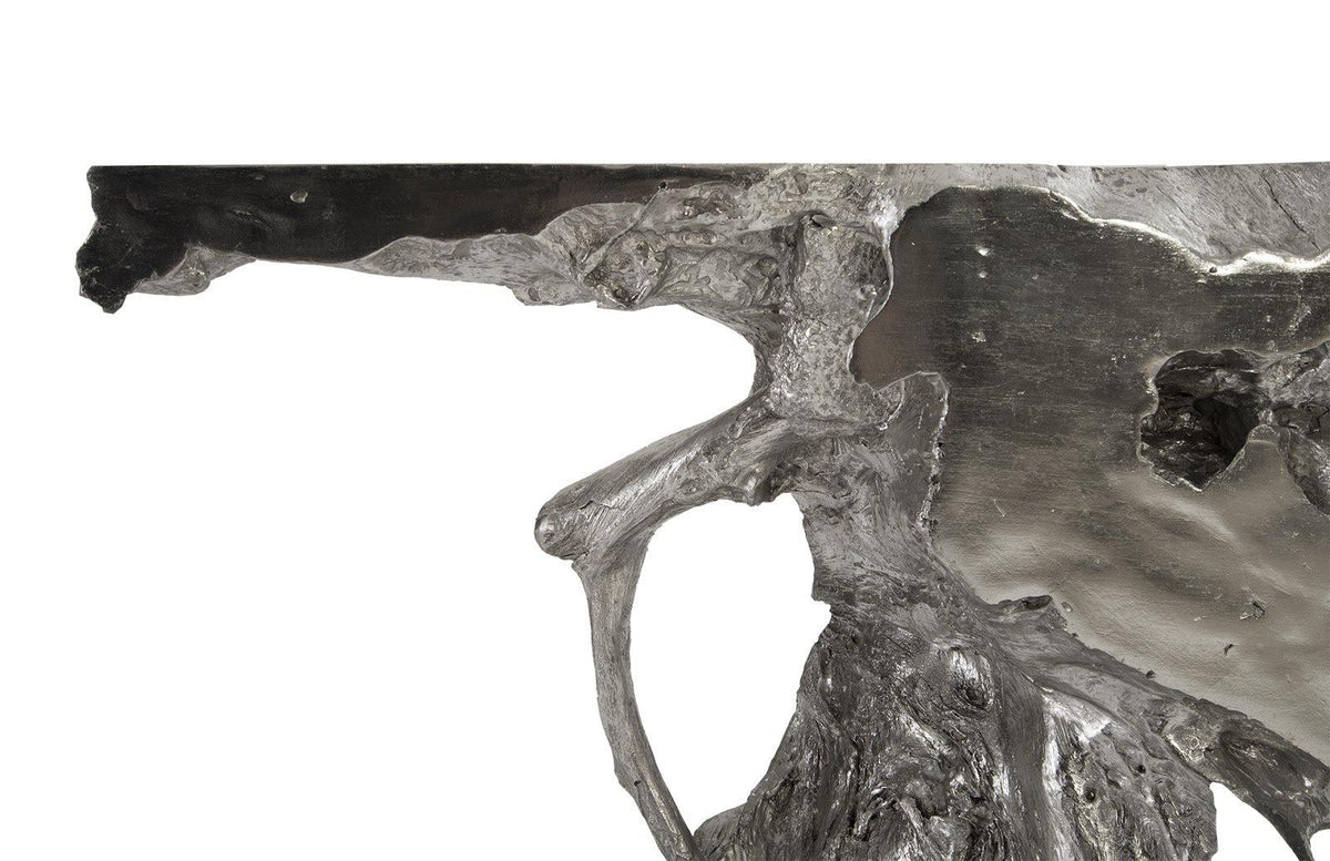 Eli Freeform Console Table Silver Leaf - Maison Vogue