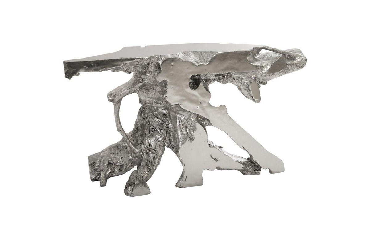 Eli Freeform Console Table Silver Leaf - Maison Vogue