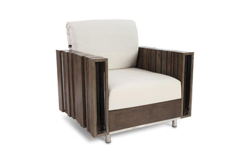 Barcode Club Chair White Cushion - Maison Vogue