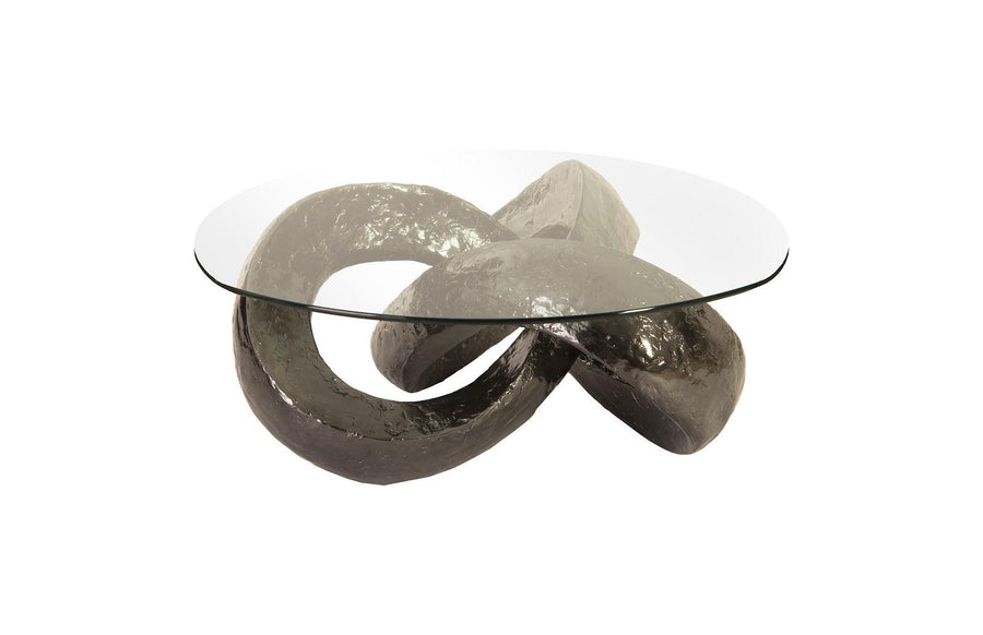 Trifoil Liquid Silver Coffee Table - Maison Vogue