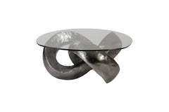 Trifoil Liquid Silver Coffee Table - Maison Vogue