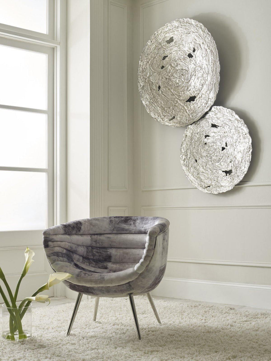 Molten Wall Disc Medium, Silver Leaf - Maison Vogue