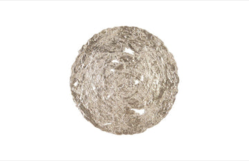 Molten Wall Disc Medium, Silver Leaf - Maison Vogue