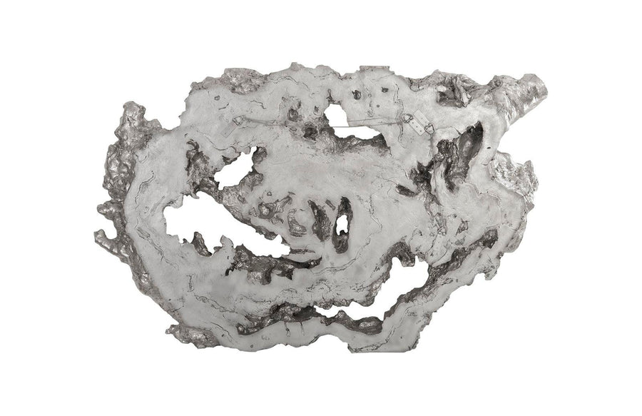 Burled Root Wall Art Large, Silver Leaf - Maison Vogue