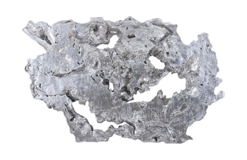 Burled Root Wall Art Large, Silver Leaf - Maison Vogue