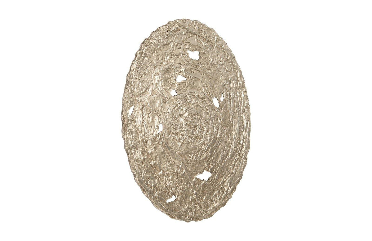 Molten Wall Disc Large, Silver Leaf - Maison Vogue