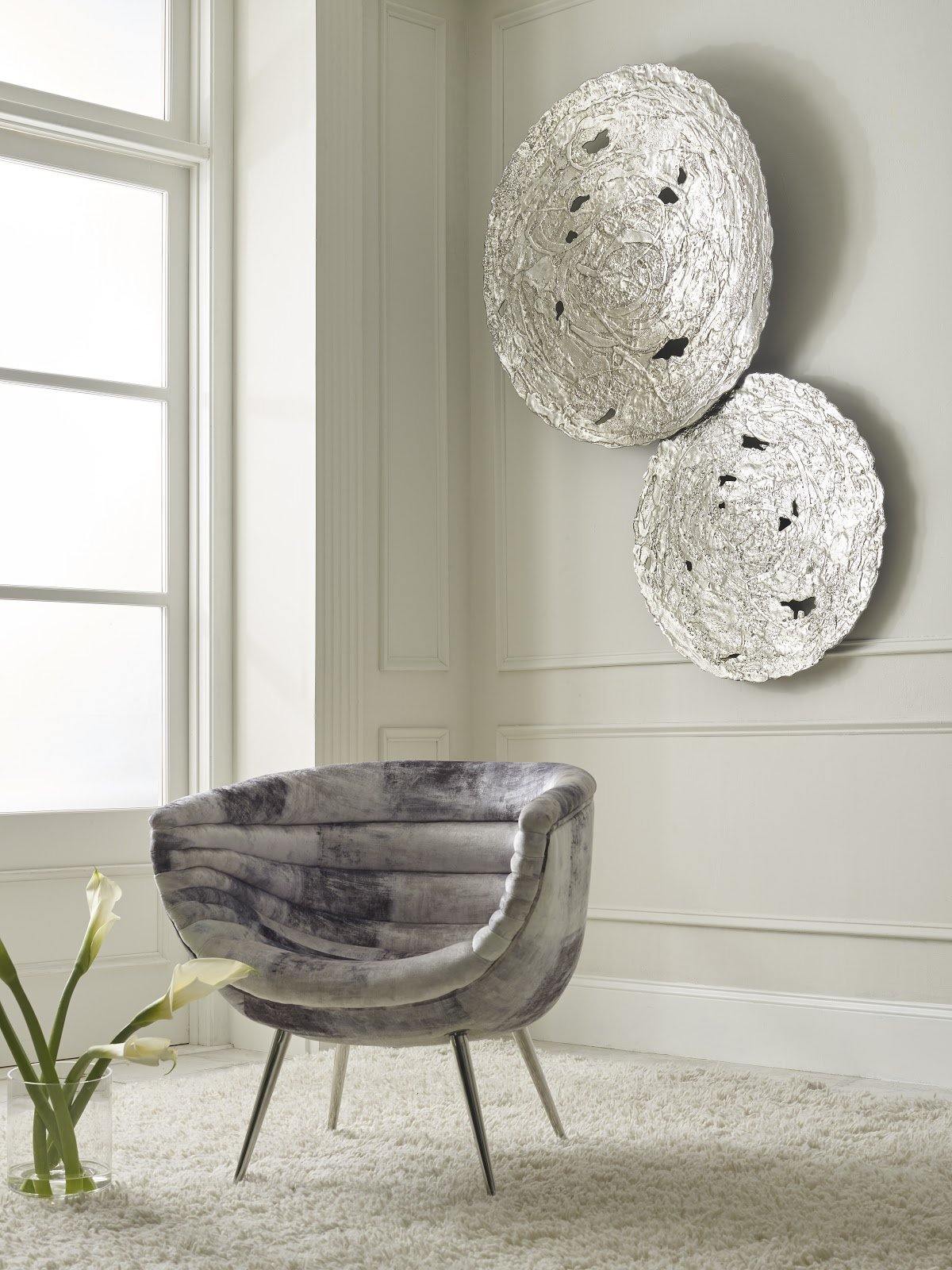 Molten Wall Disc Large, Silver Leaf - Maison Vogue