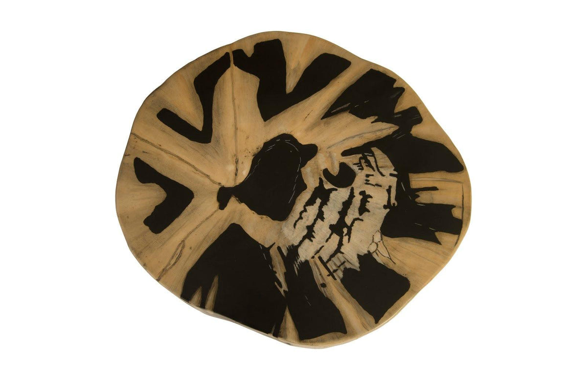 Cast Petrified Wood Stool Resin - Maison Vogue