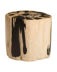 Cast Petrified Wood Stool Resin - Maison Vogue