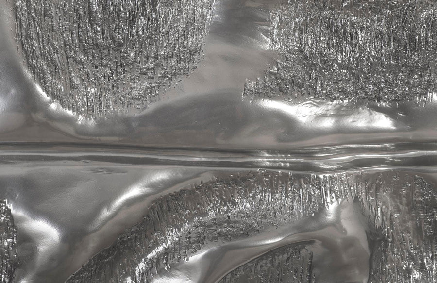 Petiole Colossal Liquid Silver Wall Leaf B - Maison Vogue