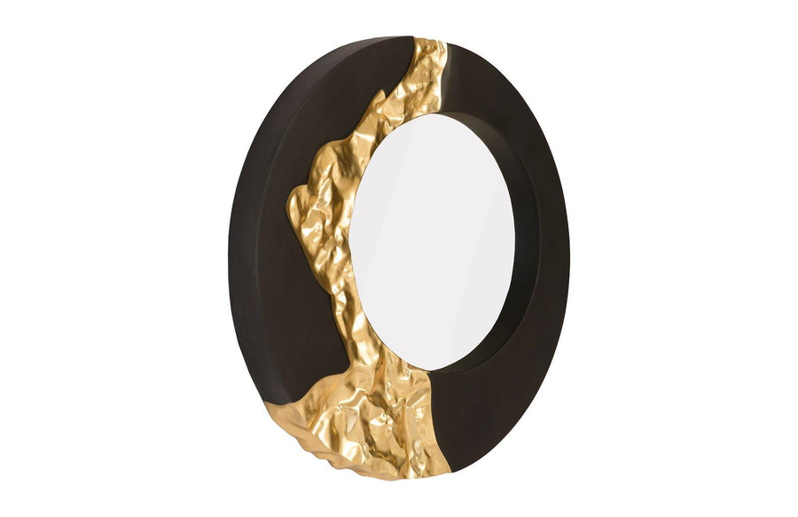 Mercury Mirror, Black, Gold Leaf - Maison Vogue
