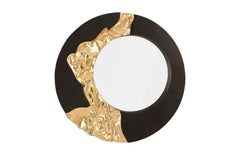 Mercury Mirror, Black, Gold Leaf - Maison Vogue