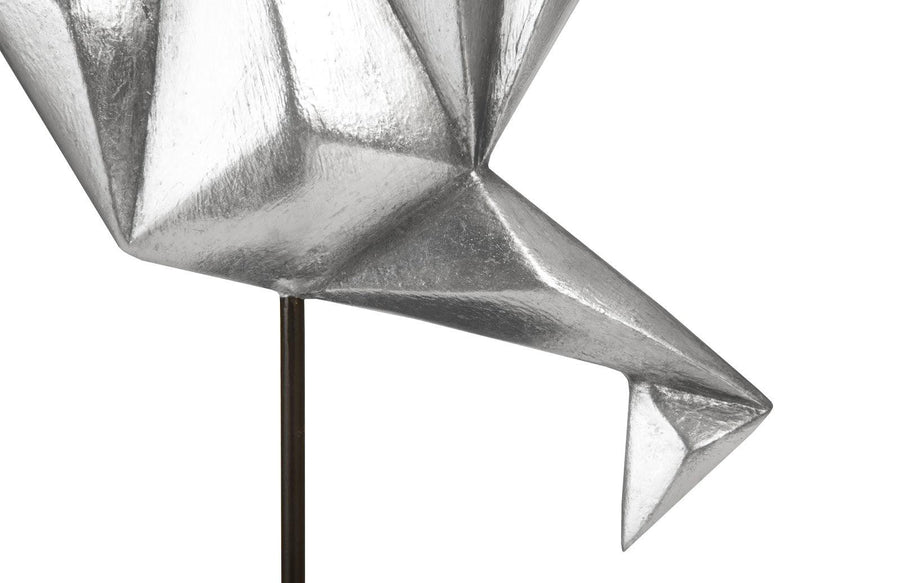 Origami Bird Table Top Sculpture Silver Leaf - Maison Vogue