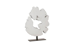 Lava Slice Sculpture on Stand Resin, Stainless Steel - Maison Vogue