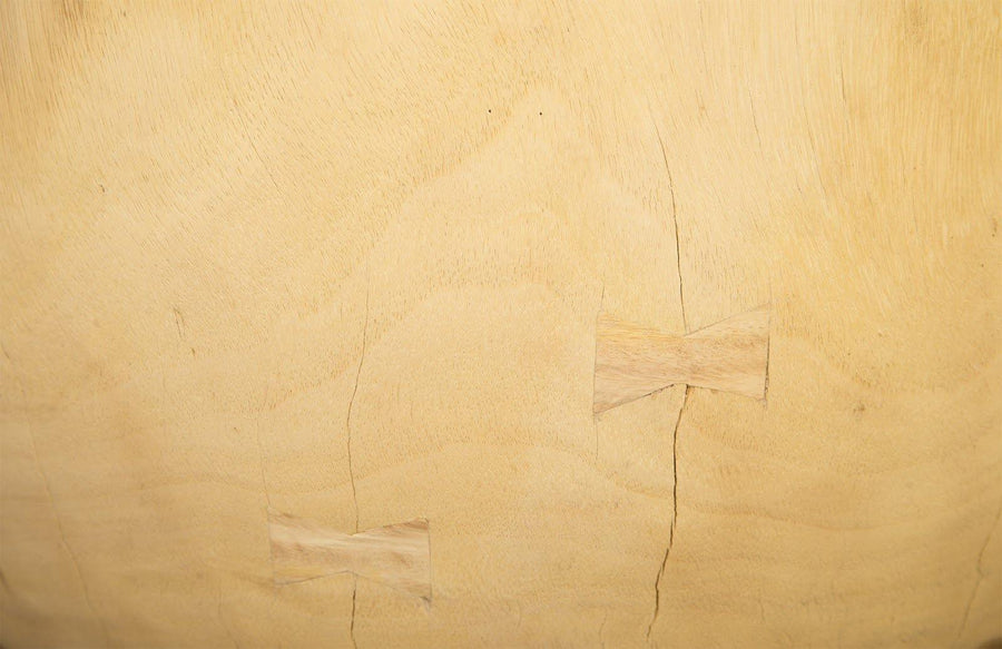 Lathe Side Table Chamcha Wood - Maison Vogue