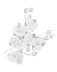 Orchid Sprig Medium White Wall Art - Maison Vogue