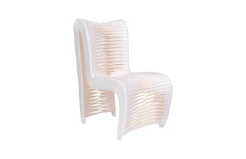 Seat Belt High-Back Off-White Dining Chair - Maison Vogue
