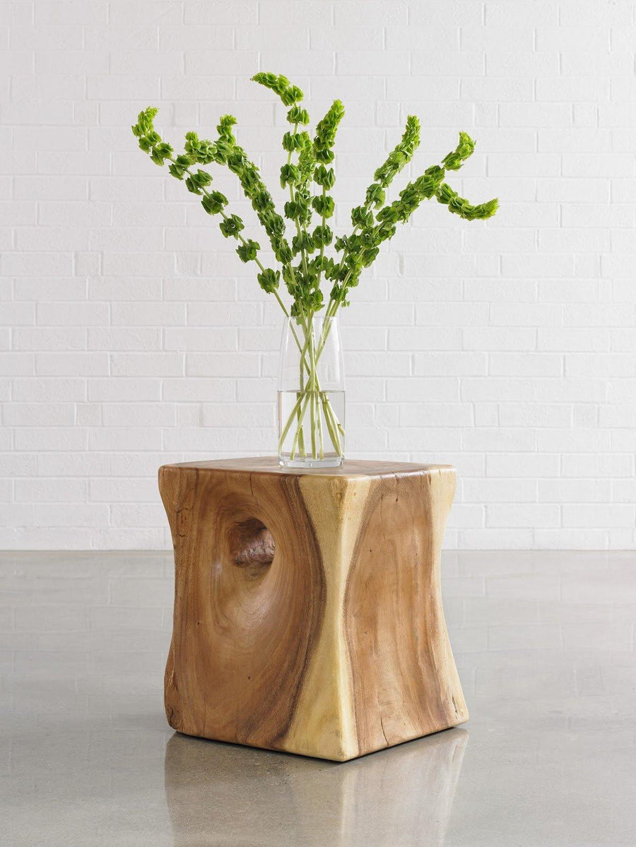 Peek a Boo Side Table Chamcha Wood, Natural - Maison Vogue